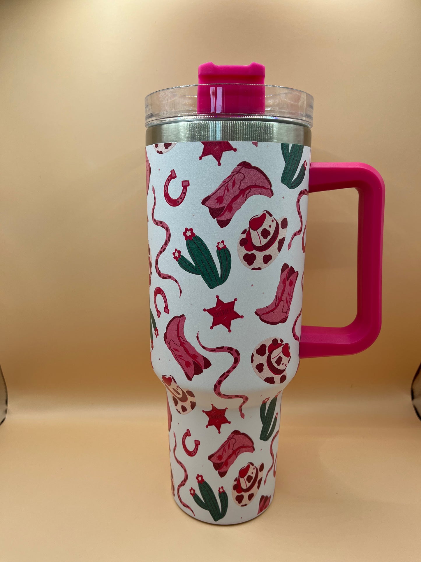 Cow Girl Themed 40oz Tumbler Cup