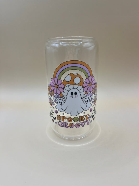 Spooky Groovy Iced Coffee Glass