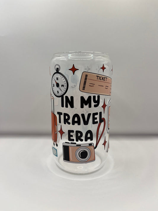 ‘In My Travel Era’ Glass Tumbler