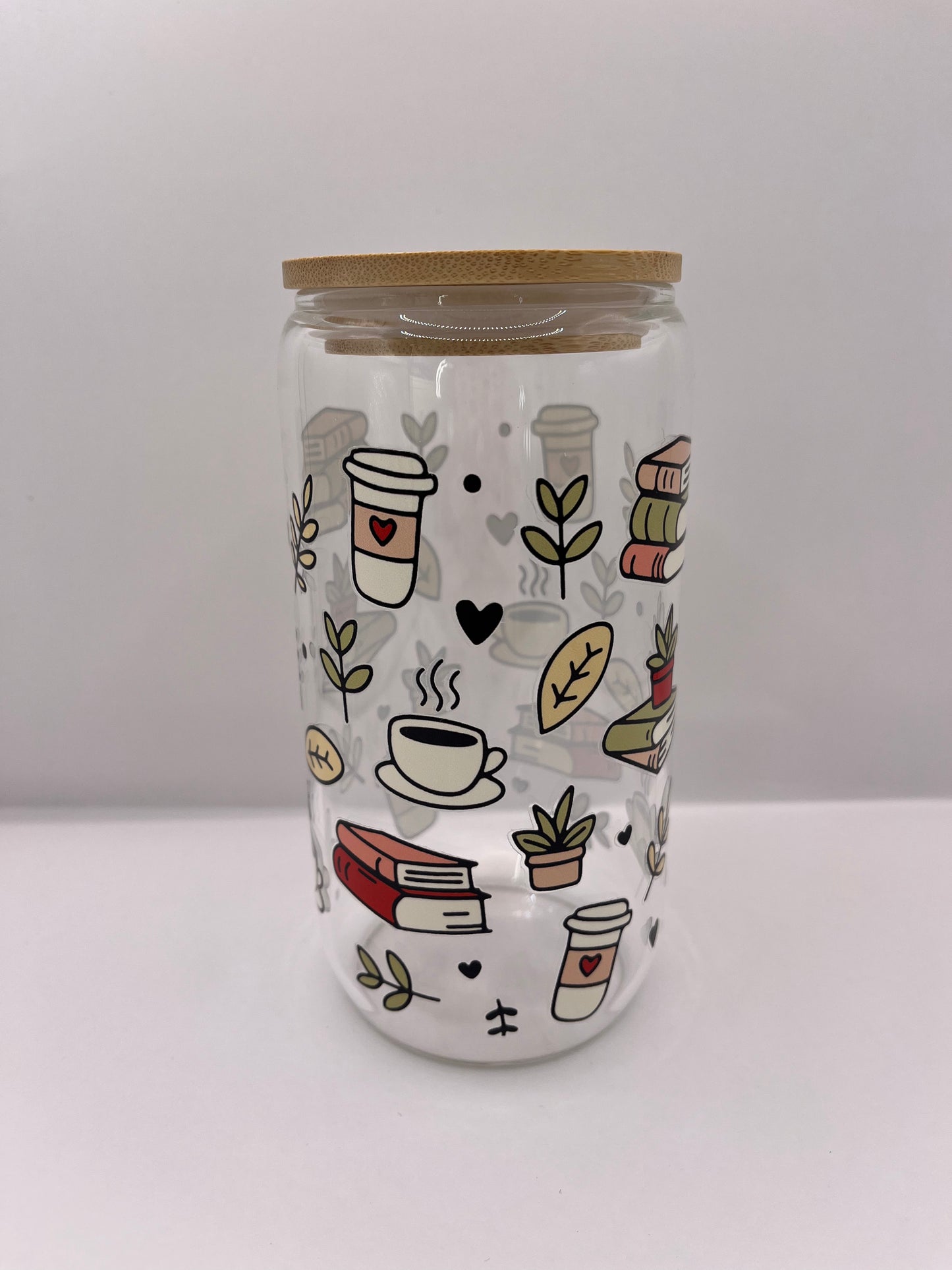 Coffee & Books Glass Tumbler